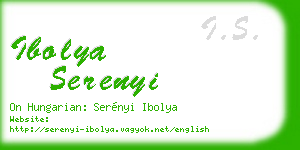 ibolya serenyi business card